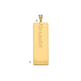 10k Yellow Gold 1 Name Family Pendant