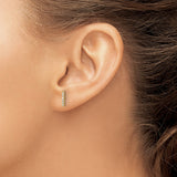 14k 1/10 carat Diamond Bar Post Earrings