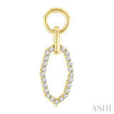 1/3 Ctw Geometric Shape Link Round Cut Diamond Fashion Earring in 10K Yellow Gold