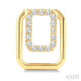 1/6 Ctw Nested Octagonal Frame Round Cut Diamond Fashion Drop Earring in 10K Yellow Gold