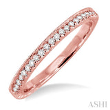 1/6 Ctw Round Cut Diamond Matching Wedding Band in 14K Rose Gold