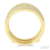 7/8 Ctw Round Cut Diamond Insert Ring in 14K Yellow Gold
