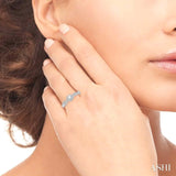1/5 Ctw Entwined Semi-Mount Round Center Diamond Engagement Ring in 14K White Gold