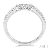 1/4 Ctw Round Cut Diamond Wedding Band in 14K White Gold