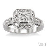 1/20 Ctw Round Cut Diamond Ring in Sterling Silver